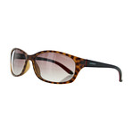 Men's Polarized Rectangular Gradient Sunglasses // Havana Black