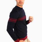 Adorjan Wool Sweater // Navy Blue (2XL)
