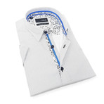 Blake Print Button-Up Shirt // White (S)