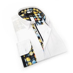 Adam Print Button-Up Shirt // White (3XL)