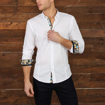 Adam Print Button-Up Shirt // White (3XL)
