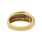 Vintage Van Cleef & Arpels 18k Yellow Gold + Steel Diamond Ring // Ring Size: 8.75