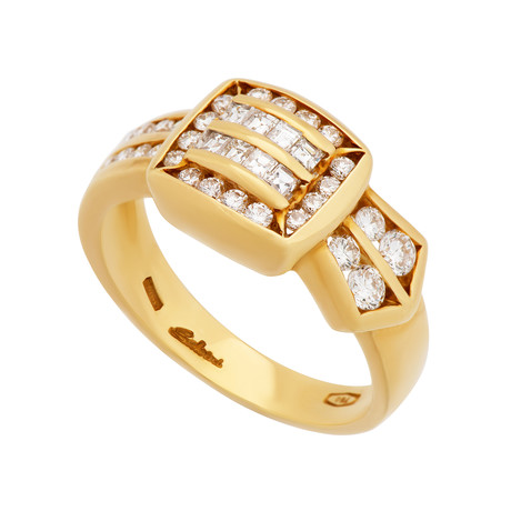 Vintage Salvini 18k Yellow Gold Diamond Ring // Ring Size: 7