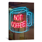 Hot Coffee Neon Sign, Kane's Donuts, Saugus, Essex County, Massachusetts, USA // Walter Bibikow (12"W x 18"H x 0.75"D)