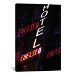 2000s Multiple Exposure Neon Sign Hotel Chelsea New York City New York USA // Vintage Images (12"W x 18"H x 0.75"D)