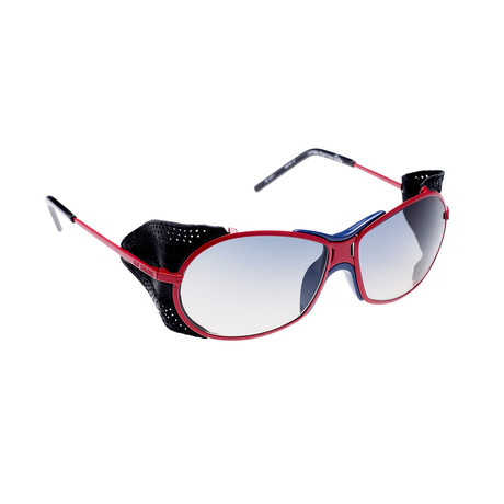 Raf Simons // Unisex RAF3A Sports Wrap Sunglasses // Red