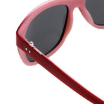 Raf Simons // Unisex RAF15C3 Oval Sunglasses // Red Pearl