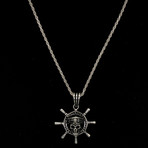 Pirates Ship Necklace + 24" Rope Chain