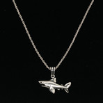 Shark Necklace + 24" Rope Chain