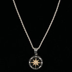 Compass Necklace + 24" Rope Chain