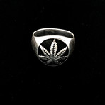Cannabis Men's Ring (Size 8)