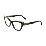 Cazal // Women's Cat Eye Optical Frames // Black + Gold
