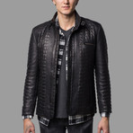 Aiden Leather Jacket // Black (5XL)