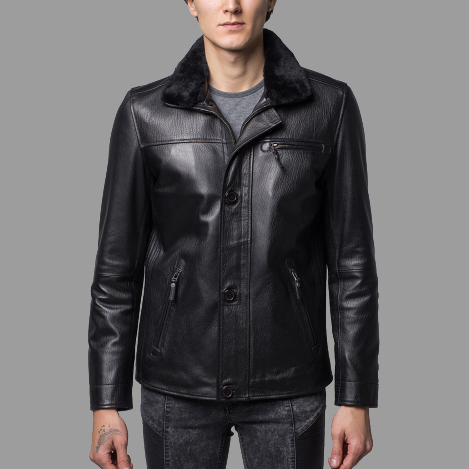 Mason Leather Jacket // Black (S) - Deriderim - Touch of Modern