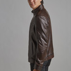 Noah Leather Jacket // Brown (Euro: 56)