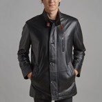 Alexander Leather Jacket // Black (4XL)