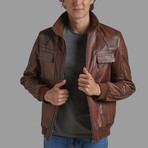 Robert Leather Jacket // Chestnut (Euro: 52)