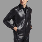 Ezra Leather Jacket // Black (XS)