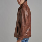 Cameron Leather Jacket // Chestnut (L)