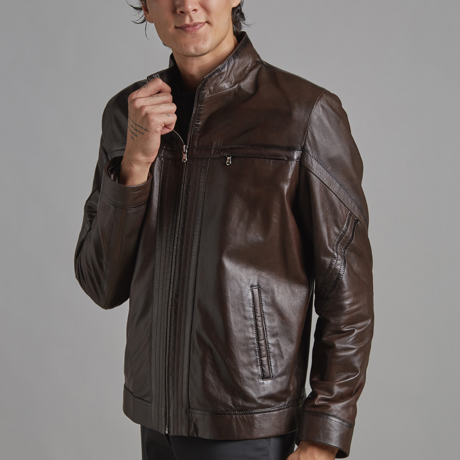 Noah Leather Jacket // Brown (Euro: 48) - Deriderim - Touch of Modern