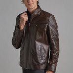 Noah Leather Jacket // Brown (Euro: 62)