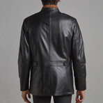 Alexander Leather Jacket // Black (4XL)