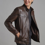 Noah Leather Jacket // Brown (Euro: 60)