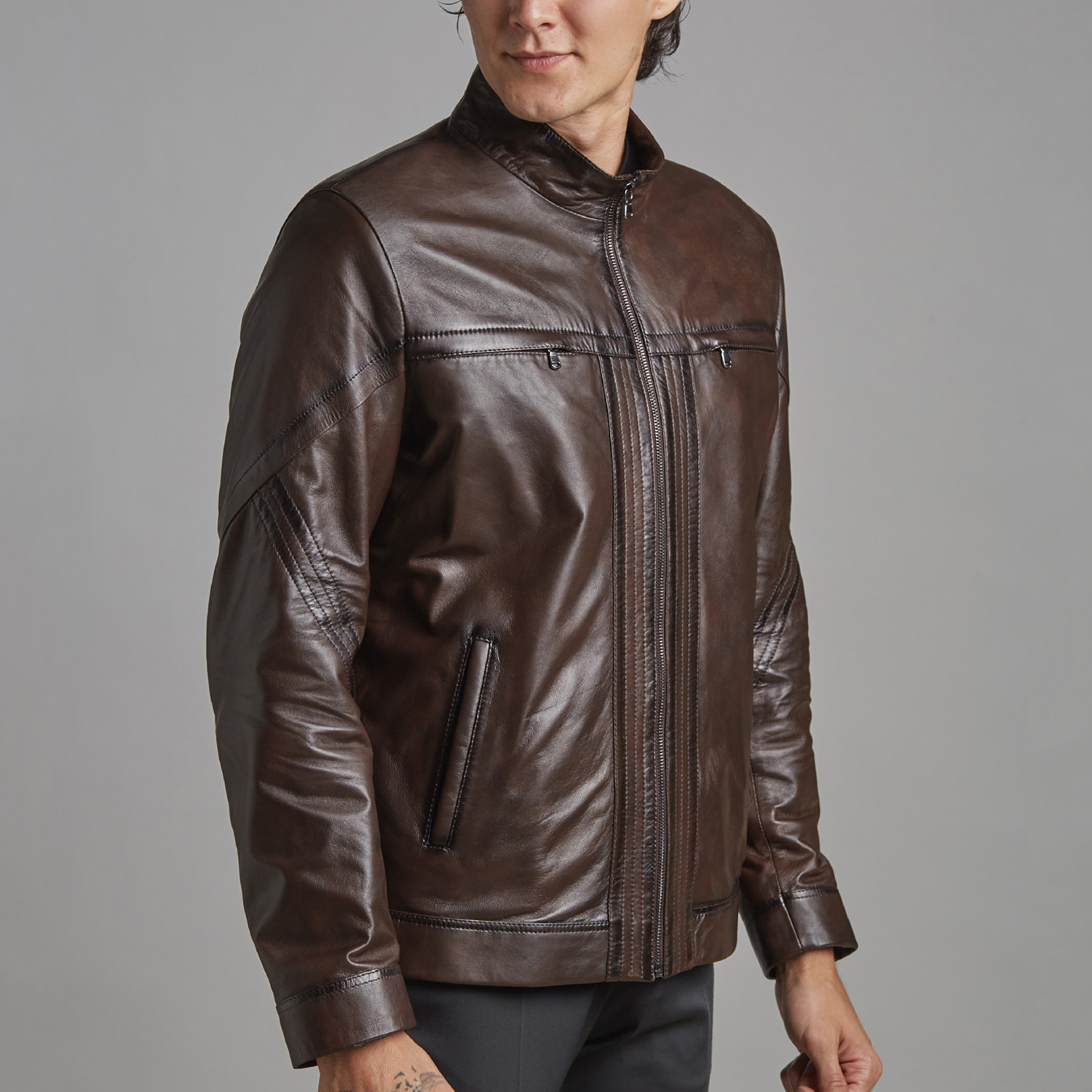 Noah Leather Jacket // Brown (Euro: 48) - Deriderim - Touch of Modern