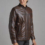 Noah Leather Jacket // Brown (Euro: 46)