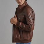 Robert Leather Jacket // Chestnut (Euro: 60)