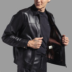 Ezra Leather Jacket // Black (S)