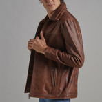 Cameron Leather Jacket // Chestnut (Euro: 46)