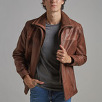 Cameron Leather Jacket // Chestnut (Euro: 52)