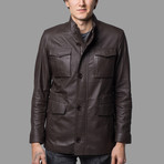 Logan Leather Jacket // Light Brown (XS)