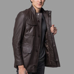 Logan Leather Jacket // Light Brown (M)