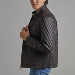 Isaiah Leather Jacket // Brown (L)