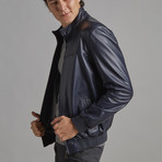 Nolan Leather Jacket // Navy (2XL)