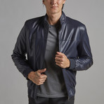 Nolan Leather Jacket // Navy (Euro: 52)