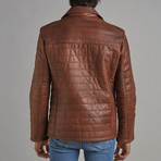 Hudson Leather Jacket // Chestnut (M)