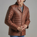Hudson Leather Jacket // Chestnut (XL)