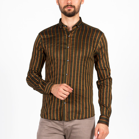 Ricardo Long Sleeve Button Up Shirt // Khaki (S)