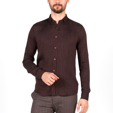 Grayson Long Sleeve Button Up Shirt // Tile (M)
