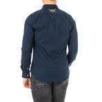 Frances Long Sleeve Shirt // Navy Blue (Small)