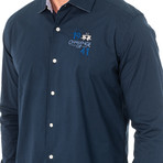 Rocco Long Sleeve Shirt // Blue (Large)