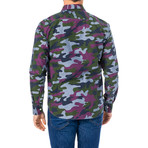 Nicolas Long Sleeve Shirt // Multicolor + Camo (Medium)