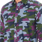 Nicolas Long Sleeve Shirt // Multicolor + Camo (X-Large)