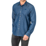Eric Long Sleeve Shirt // Blue (X-Large)