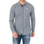 Ahmed Long Sleeve Shirt // Navy Blue (Large)