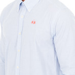 Adam Long Sleeve Shirt // White + Blue (4X-Large)