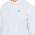 Jim Long Sleeve Shirt // White + Blue (Large)
